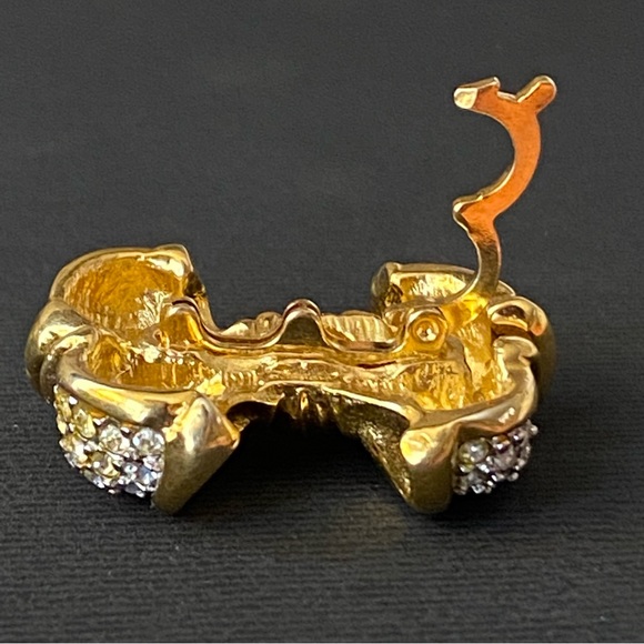 🌹🌹Vintage Givenchy Rhinestone Bow Pearl / Bead enhancer Pendant. - Picture 4 of 5